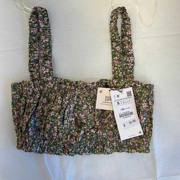 Zara Tops - ZARA Floral Crop Top | Small